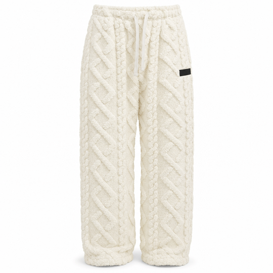 Pantalons de détente décontractés pour femme doublés de flanelle chaude