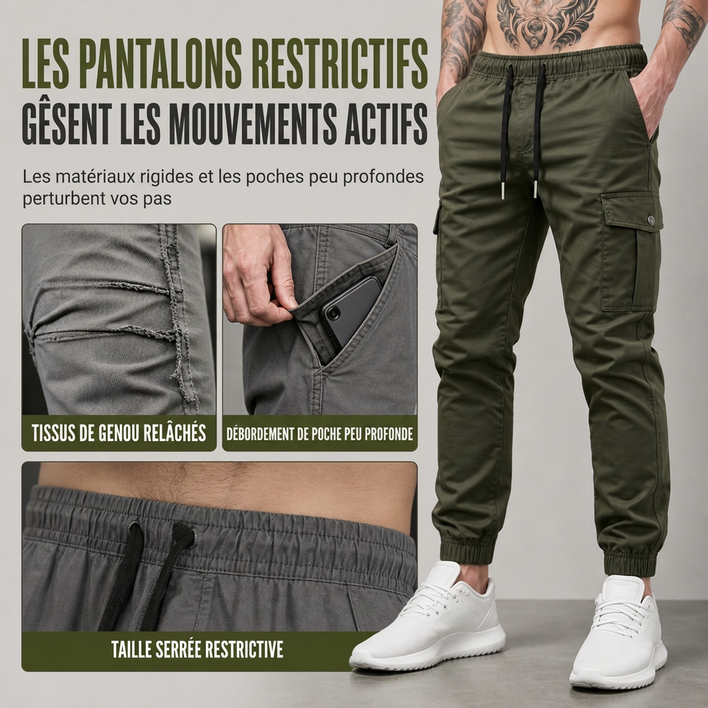 Pantalons cargo décontractés légers, joggings de randonnée en extérieur pour les sports d'automne et d'hiver, la course à pied et l'entraînement