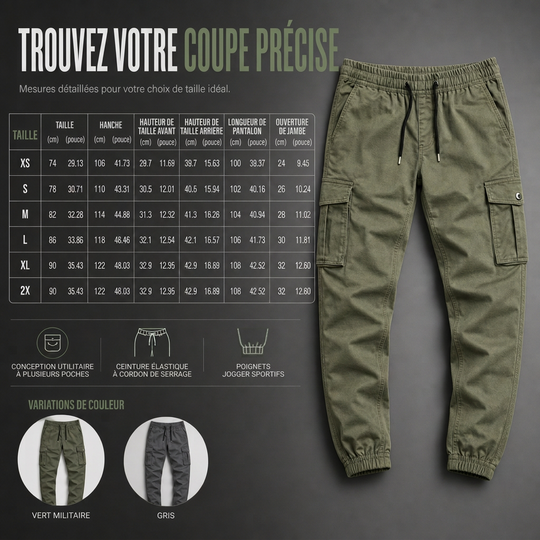Pantalons cargo décontractés légers, joggings de randonnée en extérieur pour les sports d'automne et d'hiver, la course à pied et l'entraînement