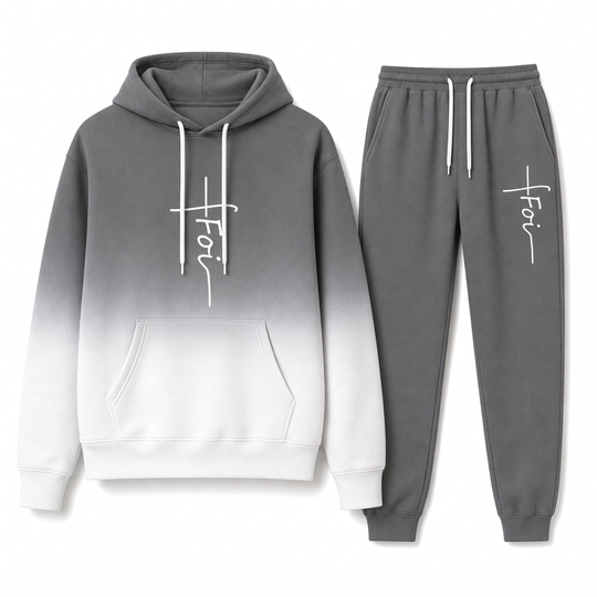Ensemble survêtement ample pour homme : sweat à capuche à manches longues avec impression numérique 3D et pantalon, adapté pour le printemps et l'automne