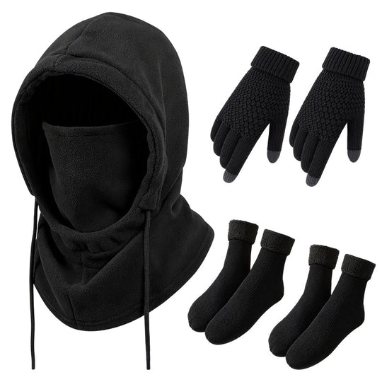 Ensemble cagoule avec gants tactiles et chaussettes