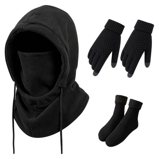 Ensemble cagoule avec gants tactiles et chaussettes