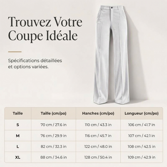 Pantalon large décontracté à taille haute pour femme, effet drapé