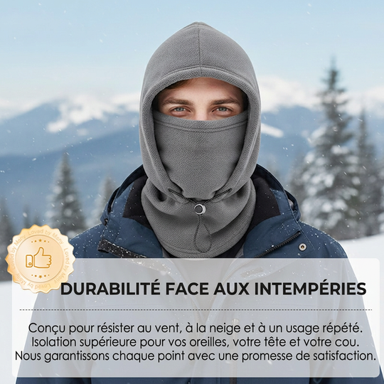 Cagoule thermique avec cordon de serrage