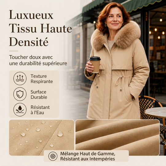 Veste d'hiver mi-longue chaude pour femme