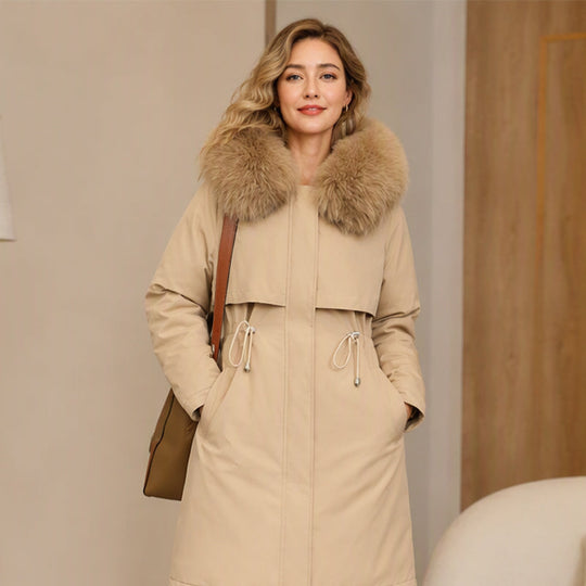 Veste d'hiver mi-longue chaude pour femme