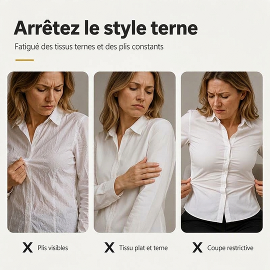 Chemise classique à manches longues et boutons pour femme