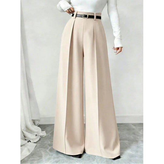 Pantalon large à drapé élégant pour femme