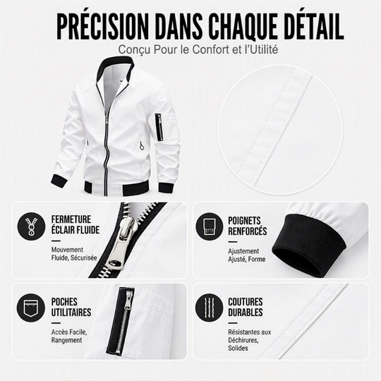Blouson aviateur décontracté pour homme, pour activités extérieures