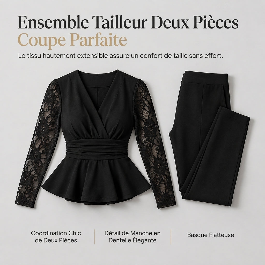 Ensemble pantalon deux pièces chic pour femme