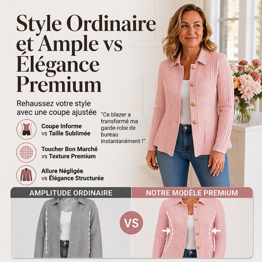 Blazer élégant à peplum et volants pour femme