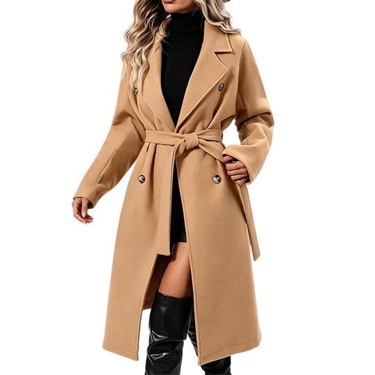 Trench coat ajusté à ceinture