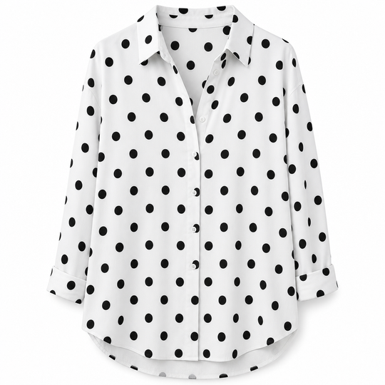 Blouse femme élégante et décontractée à manches longues et boutonnage