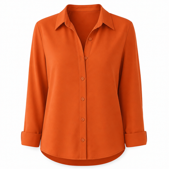 Blouse femme élégante et décontractée à manches longues et boutonnage