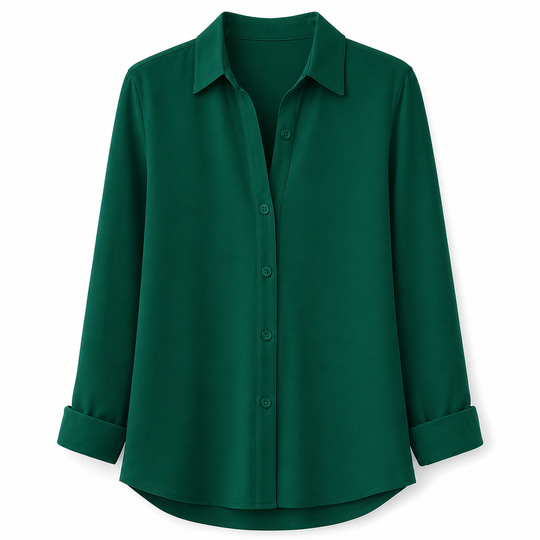 Blouse femme élégante et décontractée à manches longues et boutonnage