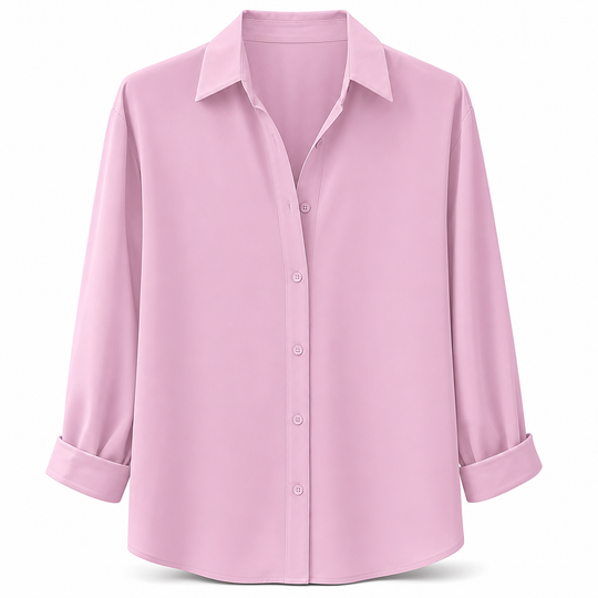 Blouse femme élégante et décontractée à manches longues et boutonnage