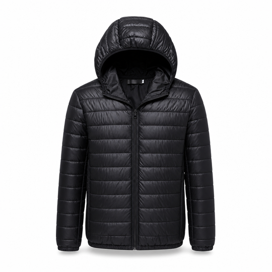 Manteau d'hiver court décontracté en coton matelassé à capuche et léger pour homme, grande taille