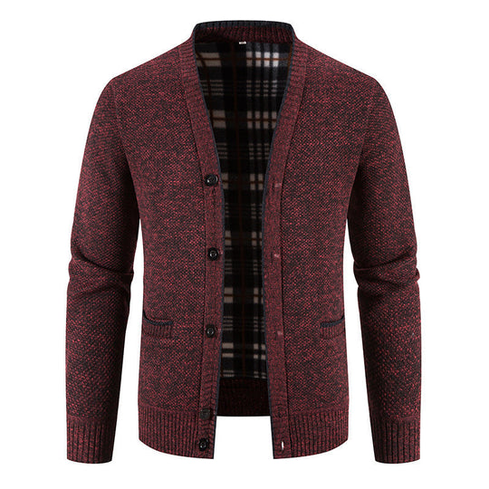 Cardigan en tricot décontracté à boutons pour homme