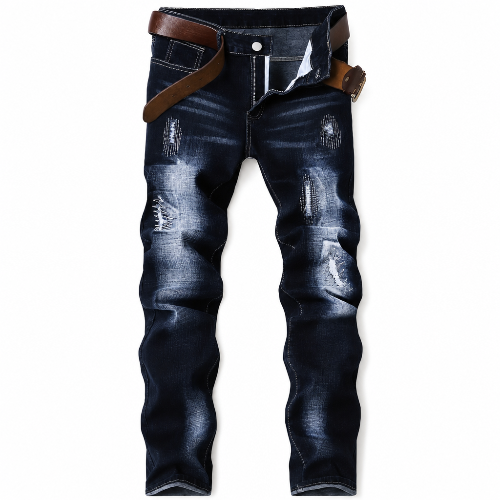 Jean slim déchiré stretch pour homme