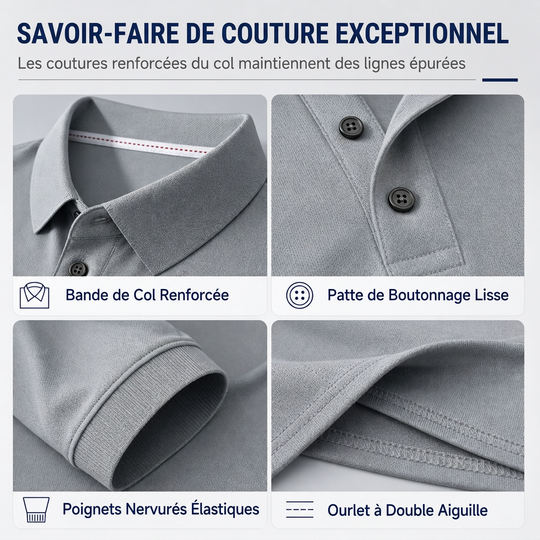 T-shirt à col et manches longues pour homme