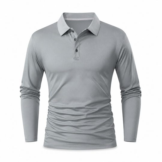 T-shirt à col et manches longues pour homme