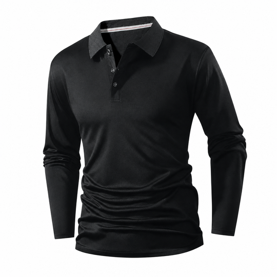 T-shirt à col et manches longues pour homme