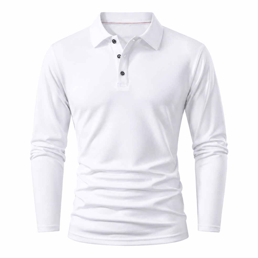 T-shirt à col et manches longues pour homme