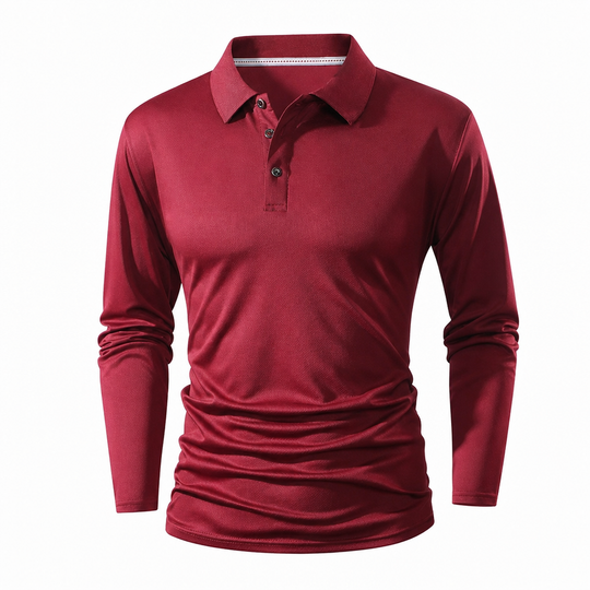 T-shirt à col et manches longues pour homme