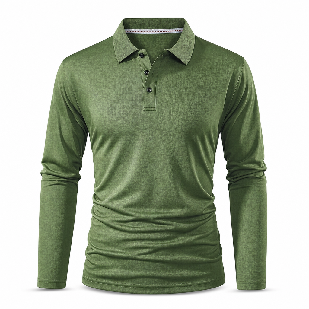 T-shirt à col et manches longues pour homme