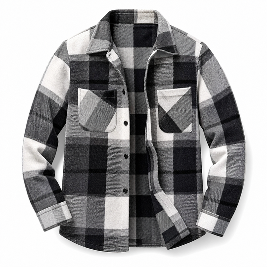 Chemise casual à carreaux en flanelle pour homme