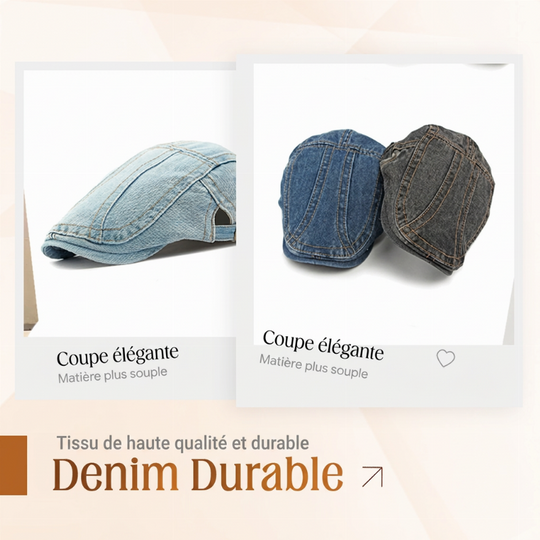🔥 Nouveautés 2026 | 💸 Casquette newsboy en denim unisexe