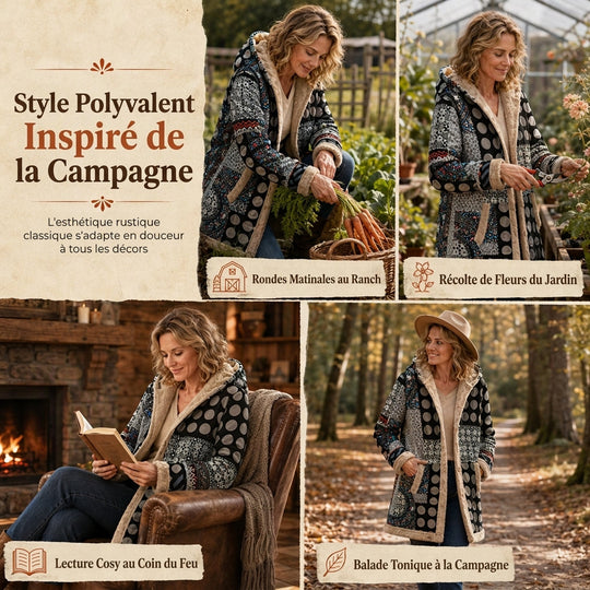Sweat-shirt à capuche d'hiver pour femme, en coton et lin, à imprimé, doux et chaud avec une doublure en peluche