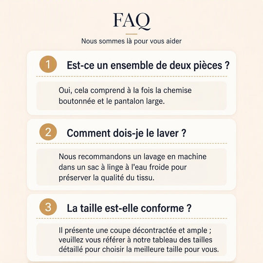 Ensemble pour femme composé d'une chemise rayée allongée et d'un pantalon à jambe large
