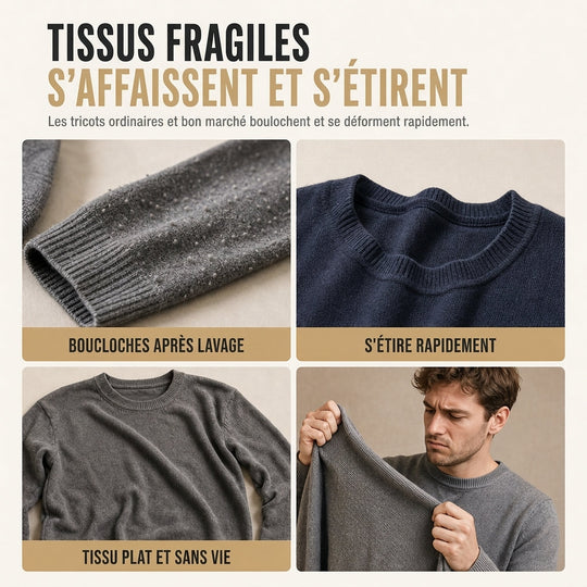 Homme Manches Longues Sweat-shirt Jacquard Col Rond Coupe Ample Épaissi Haut Automne Hiver Grande Taille