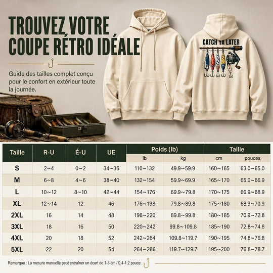 Sweat à capuche décontracté pour homme avec motif graphique de pêche rétro, coupe détendue, en molleton doux mélangé de coton, avec poches kangourou