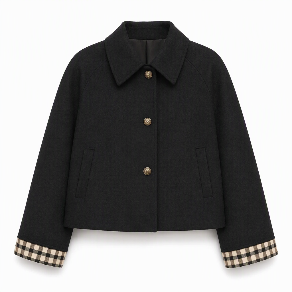 Manteau d'automne-hiver décontracté pour femme, à manches longues et boutonnage simple
