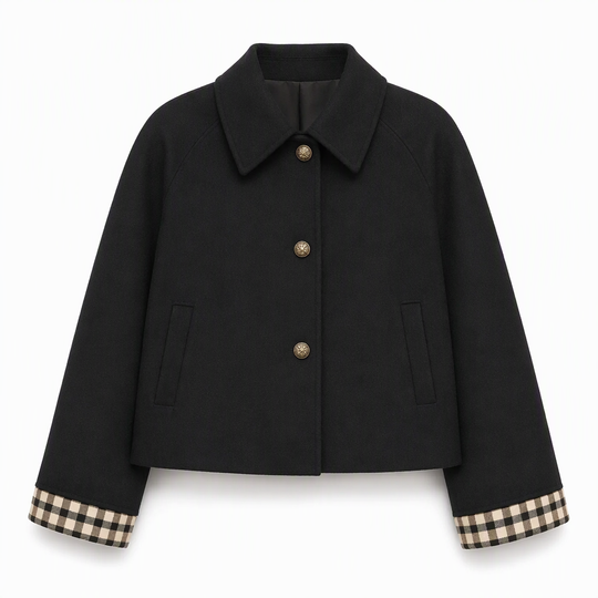 Manteau d'automne-hiver décontracté pour femme, à manches longues et boutonnage simple