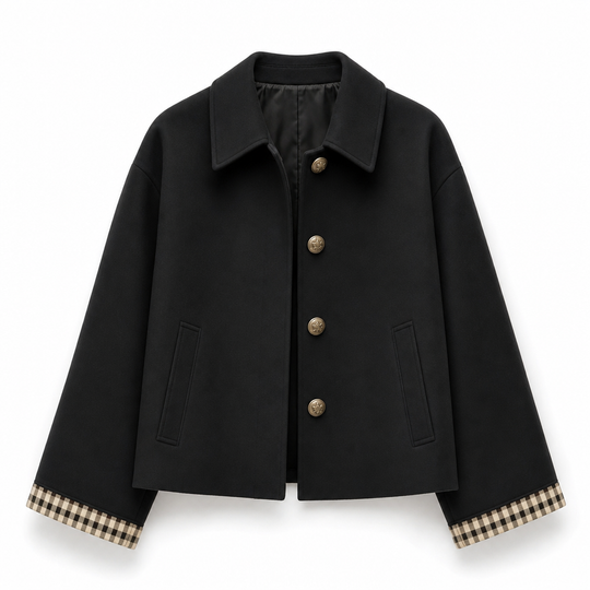 Manteau d'automne-hiver décontracté pour femme, à manches longues et boutonnage simple