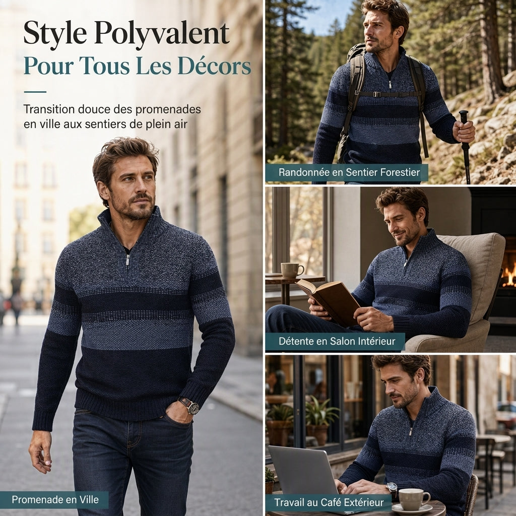 Cardigan en triqué à carreaux pour homme, doublure molletonnée, à capuche, manteau épais à manches longues pour l'hiver