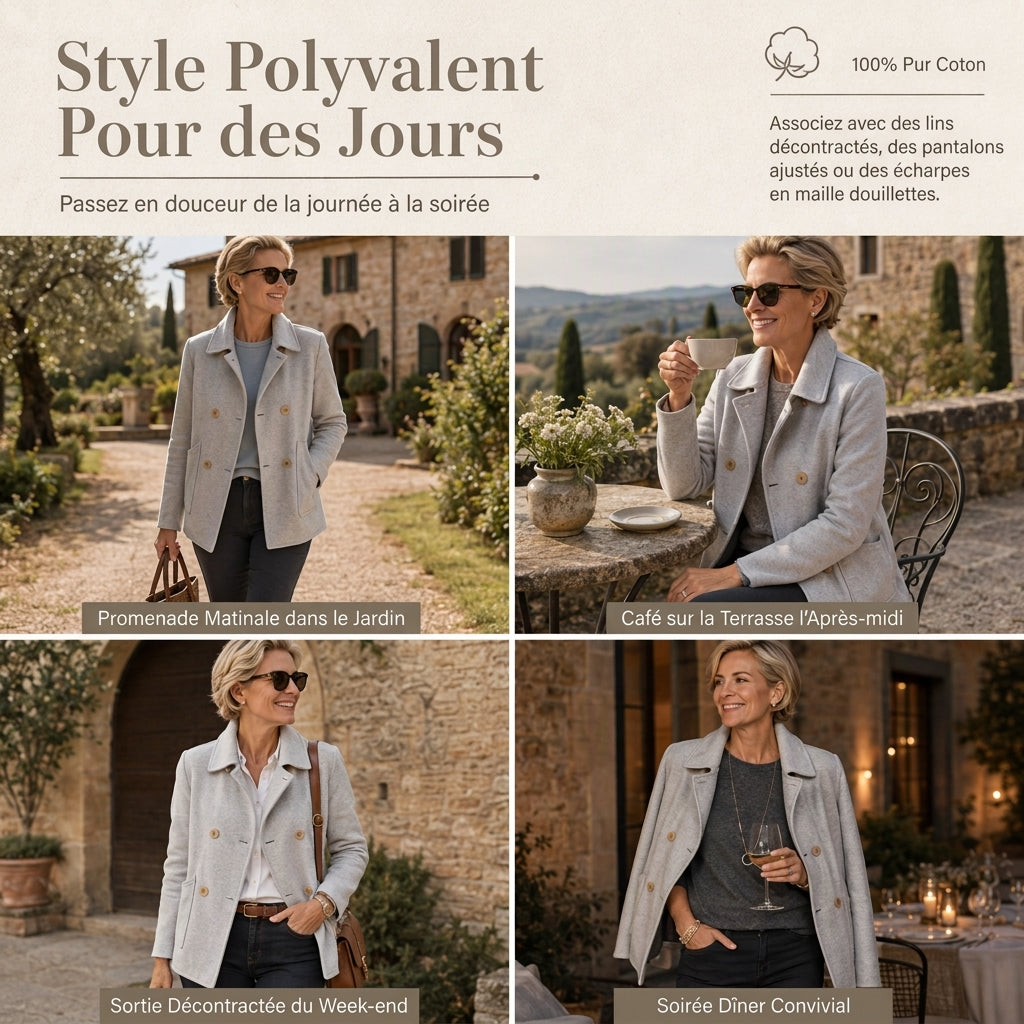 Veste décontractée unie classique