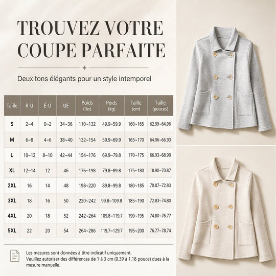 Veste décontractée unie classique