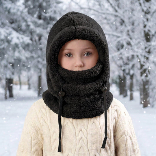 Cagoule de cyclisme thermique et coupe-vent pour enfants