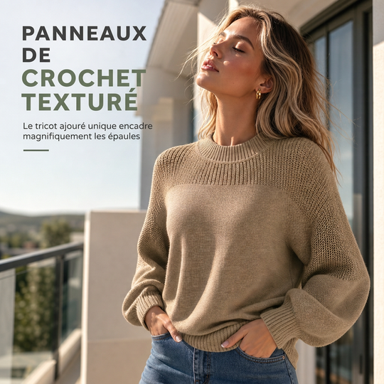 🌸Promotion exceptionnelle : 50 % de réduction💖Pull-over en maille unie pour femme