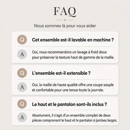 Ensemble femme à épaules dénudées : haut à manches longues et pantalon large