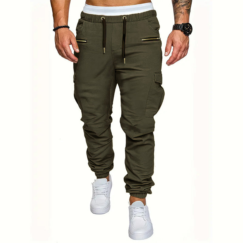 Pantalon cargo décontracté et ajusté pour homme