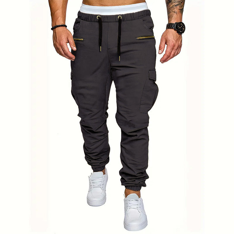 Pantalon cargo décontracté et ajusté pour homme
