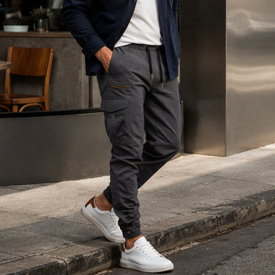 Pantalon cargo décontracté et ajusté pour homme