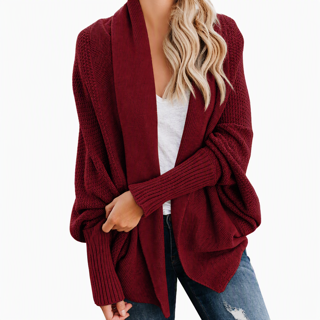 👜 -50 % sur toute la mode femme ! ✨Cardigan en maille femme à manches chauve-souris oversized, avec col châle ouvert, pour l'automne et l'hiver