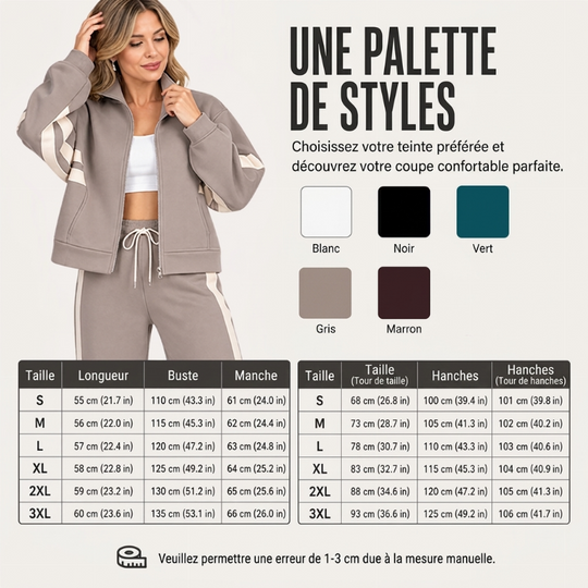 👜 -50 % sur toute la mode femme ! ✨Ensemble sportif 2 pièces à rayures pour femmes