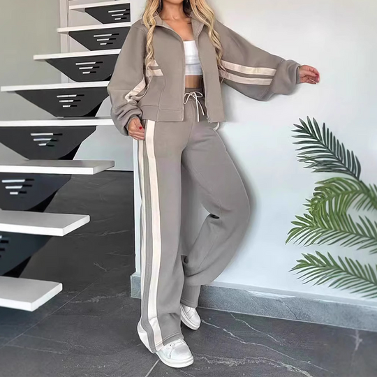 👜 -50 % sur toute la mode femme ! ✨Ensemble sportif 2 pièces à rayures pour femmes